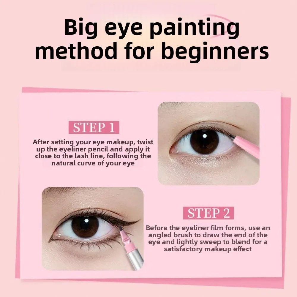 Gifts Double-headed Eyeliner Gel Pen Waterproof Sweat-proof Eyeliner Pen Makeup Tool With Folded Corners Long-lasting Eyeliner