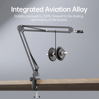 Flexible Microscope Arm Stand Adjustable Metal Bracket Mount for Coin Microscopes Compatible with DM4 DM7 DM9 MS1 MS3