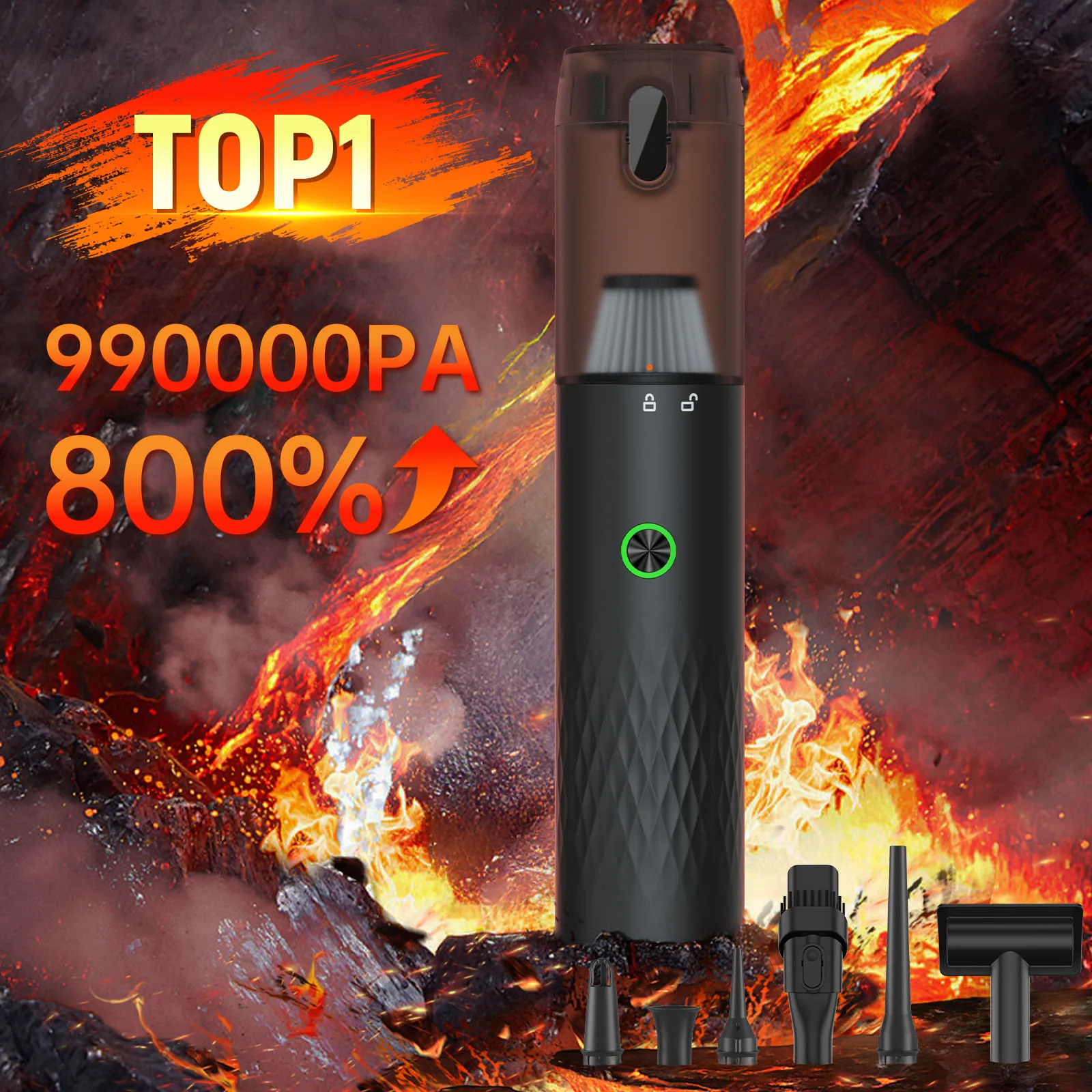 omeser-7-in-1-ハンドヘルド掃除機-990000pa-高吸引力-小型サイズ-取り外し可能なダストカップ-車、ソファを効率的に掃除