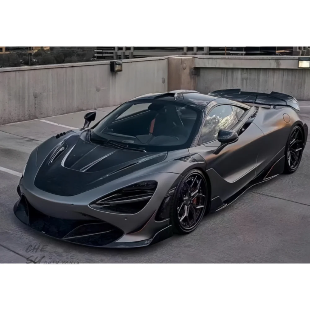 Speed RY Style Dry Carbon Fiber Front and Rear Lips, Side Skirts, Rear Diffuser, Fenders, Hood, and Other Kits for McLaren 720S