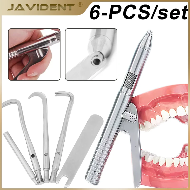 1 Set Dentistry Automatic Singlehanded Crown Remover Gun Stainless Steel Dental Surgical Instrument Lab Teeth Restoration Tool