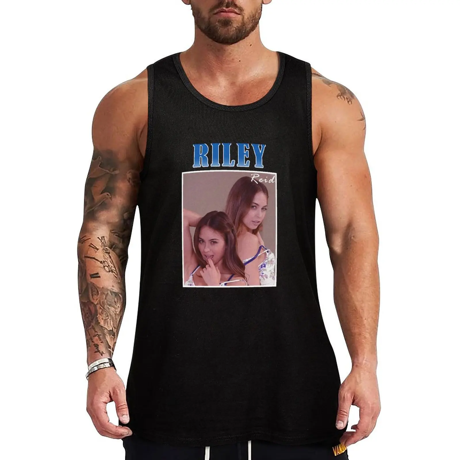 

Riley reid vintage Tank Top Simple Casual Tank Top Basic Lightweight Undershirt