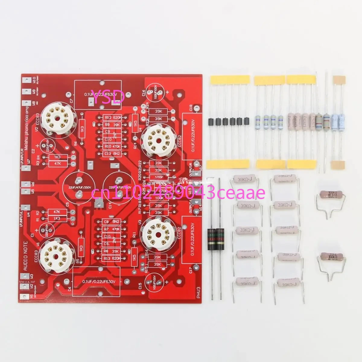 

HiFi AudioNote 300B Stereo Phono PCB ECC82 + ECC83 MM Tube Phono Board Kit