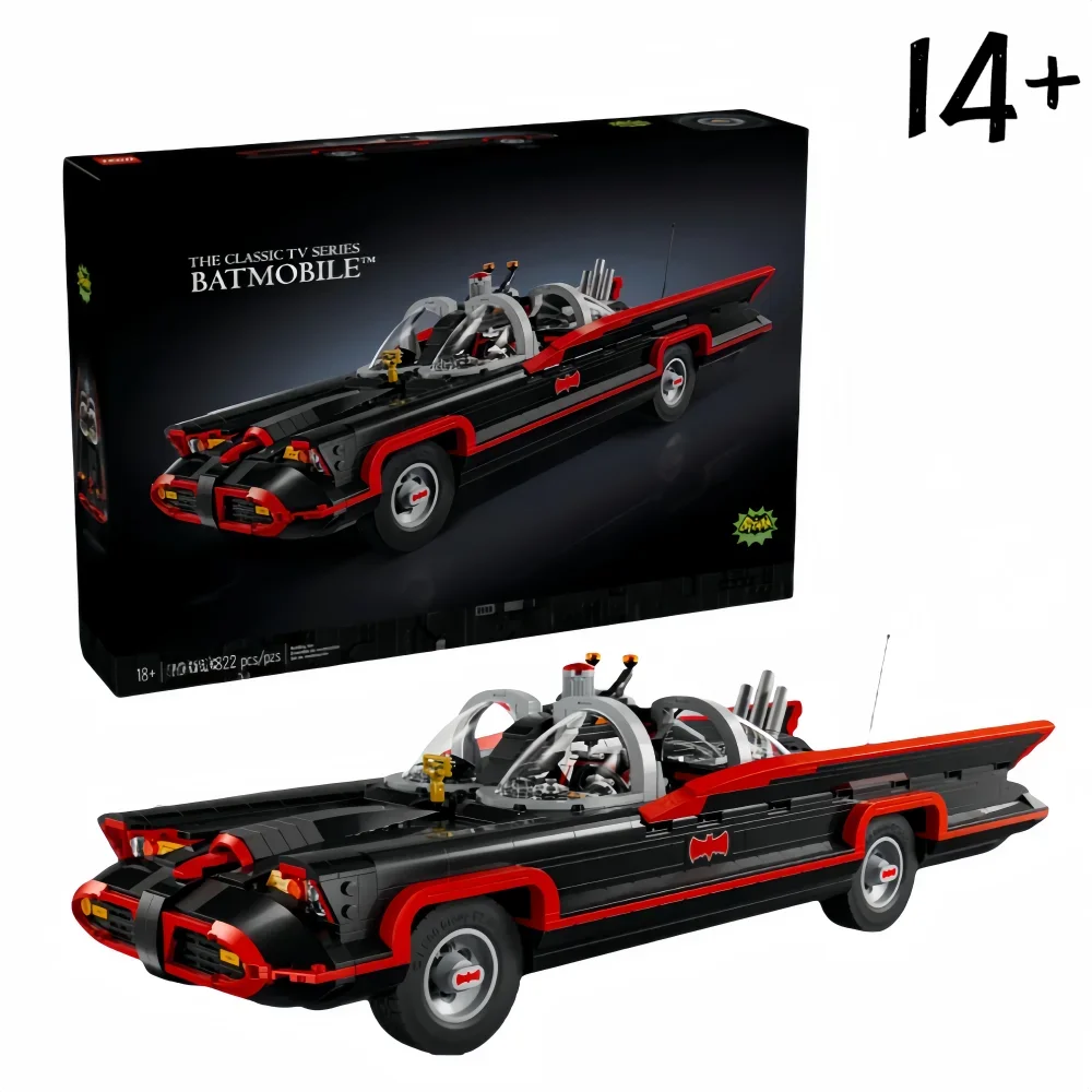

NEW 1822Pcs The Classic Tv Series Batmobile Vehicles Model Bricks 76328 Home Decor Super Car Sets Adults Toys Christmas Gifts