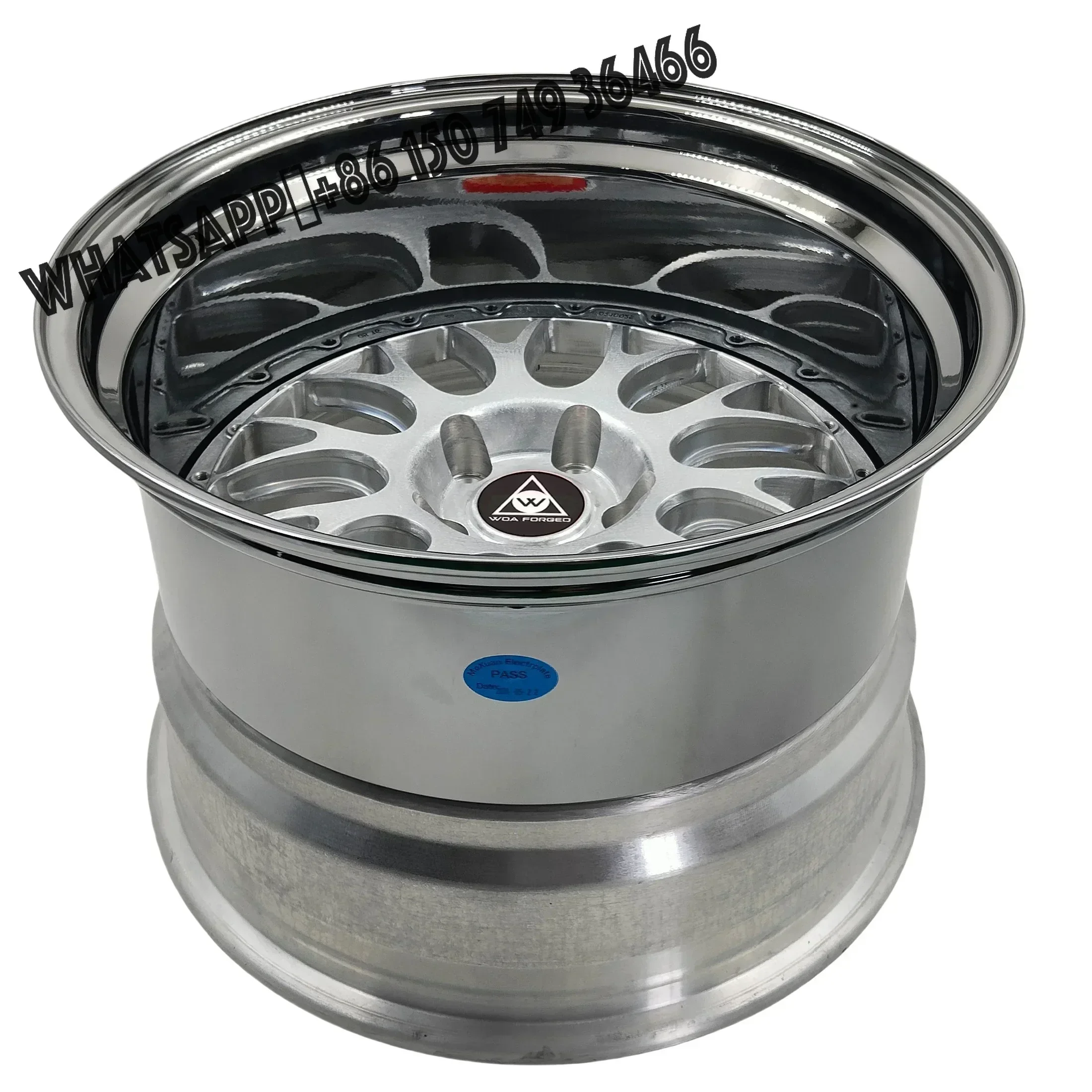 6061-T6 Car Wheels 5x120 5x114.3 Forged Car Wheels Three Piece Forged High Performance Sports Edging Wheels with Deep Lip for BS