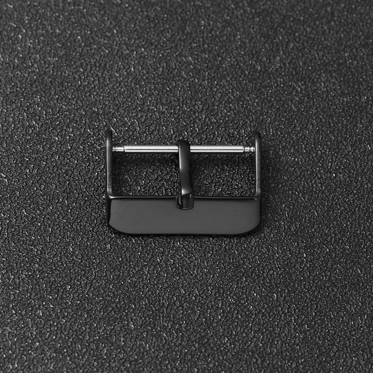 5Pcs Stainless Steel Watch Strap Clasp Watchband Buckle Replacement for Silicone Electronic Bands Black 24Mm