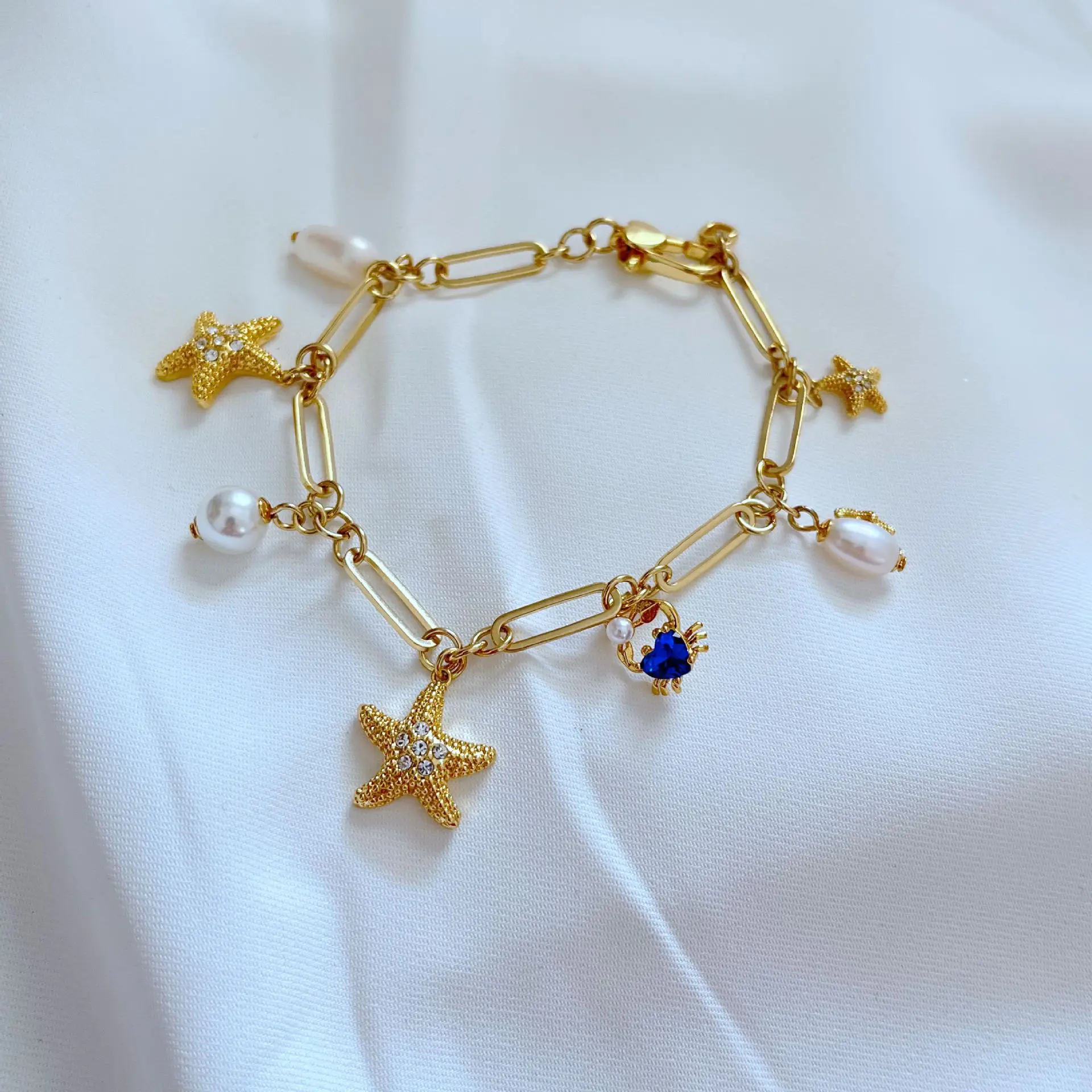 KS European and American New Retro Cute Marine Life Starfish Pearl Exquisite Creative Bracelet