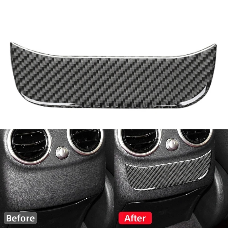

For Mercedes Benz C Class W205 2015-2020 Carbon Fiber Interior Back Air Vent Panel Trim Cover Stickers Decor Car Accessories