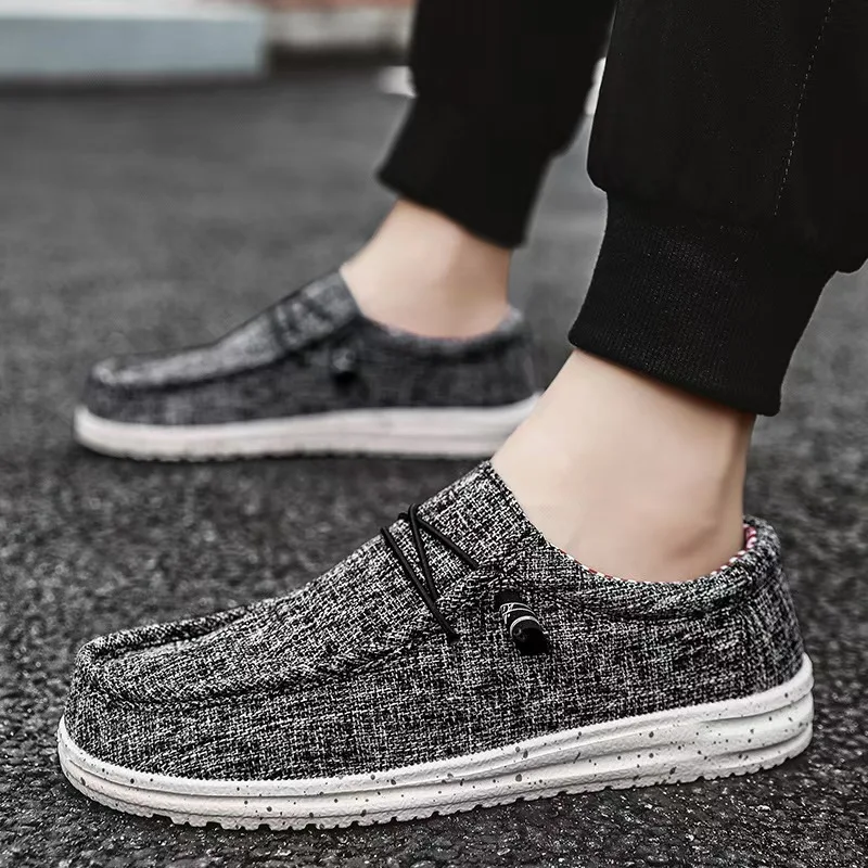 Men\'s Casual Shoes Lightweight Loafers Soft man Canvas Shoes Vulcanized Shoes for men Driving Flat Shoe Slip-on Outdoor Sneakers