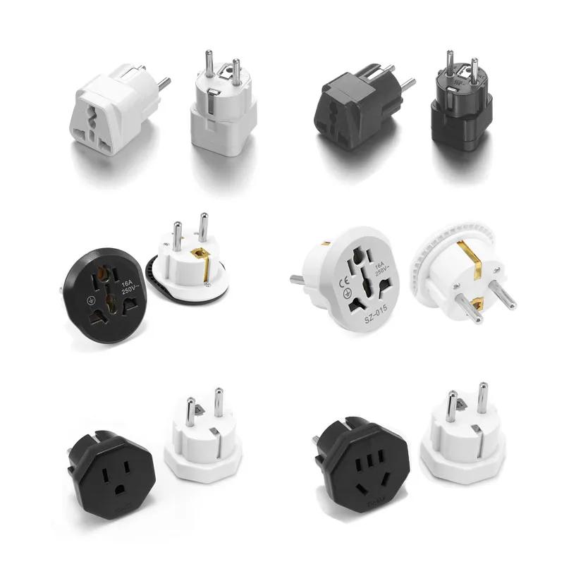 

Универсальный адаптер питания Евро KR AU UK Israel Swiss США в ЕС Европейский дорожный адаптер Электрическая розетка высокого качества