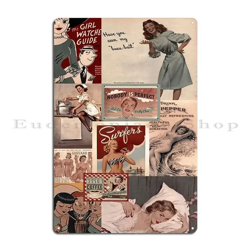 Vintage Poster Metal Signs Rusty Cinema Club Garage Decoration Character Tin Sign Poster