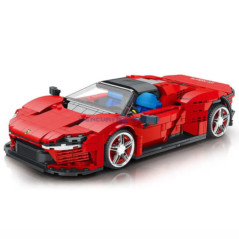 

Red Daytona Sports Car MOC 11026 High Tech 1:16 Vehicle Model Building Blocks Bricks Toy Set for Kids Boys Gift