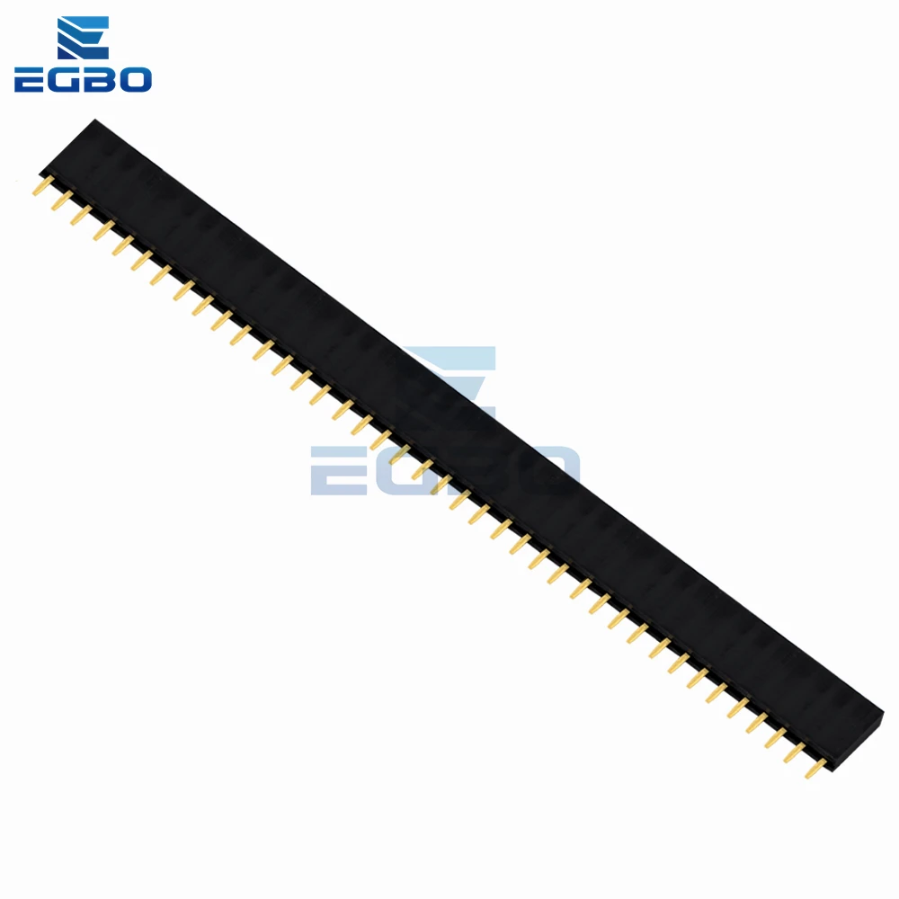 10 قطعة ~ 50 قطعة 2.54 مللي متر 40 دبوس مستقيم أنثى صف واحد رأس الدبوس قطاع PCB موصل EGBO