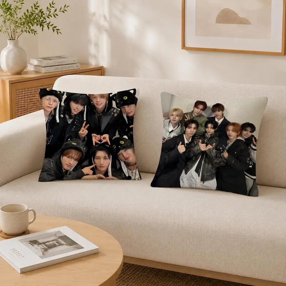 Idol Group NEXZ Cushion Cover Soft Fluffy Short Plush  Pillow Case  Sofa Bed Home Decor
