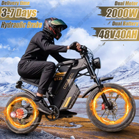 COSWHEEL GT20pro Electric Bicycle 2000W Dual Motor 48V40AH Dual Removable Battery E-bike 20*4.0-In Fat Tire Aldult Electric Bike