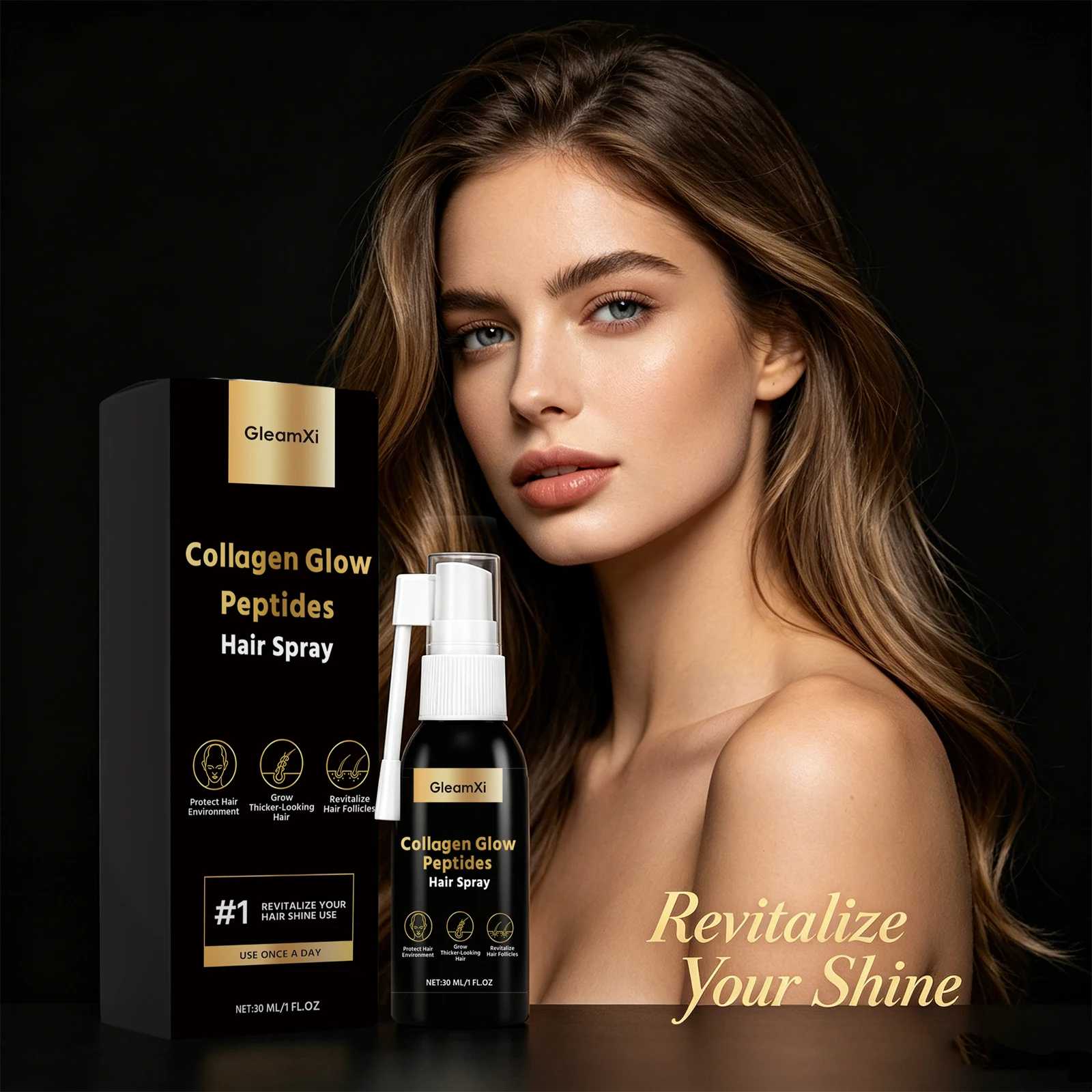 Gleamxi Collagen Peptides Hair - Hair Care Collagen recension och pris