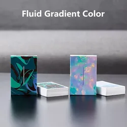 54 Sheets/Set Creative Fluid Color Series Lomo Cards Gradient Flower Cut Cardistry Magic Mini Cards Fans Collection Gift