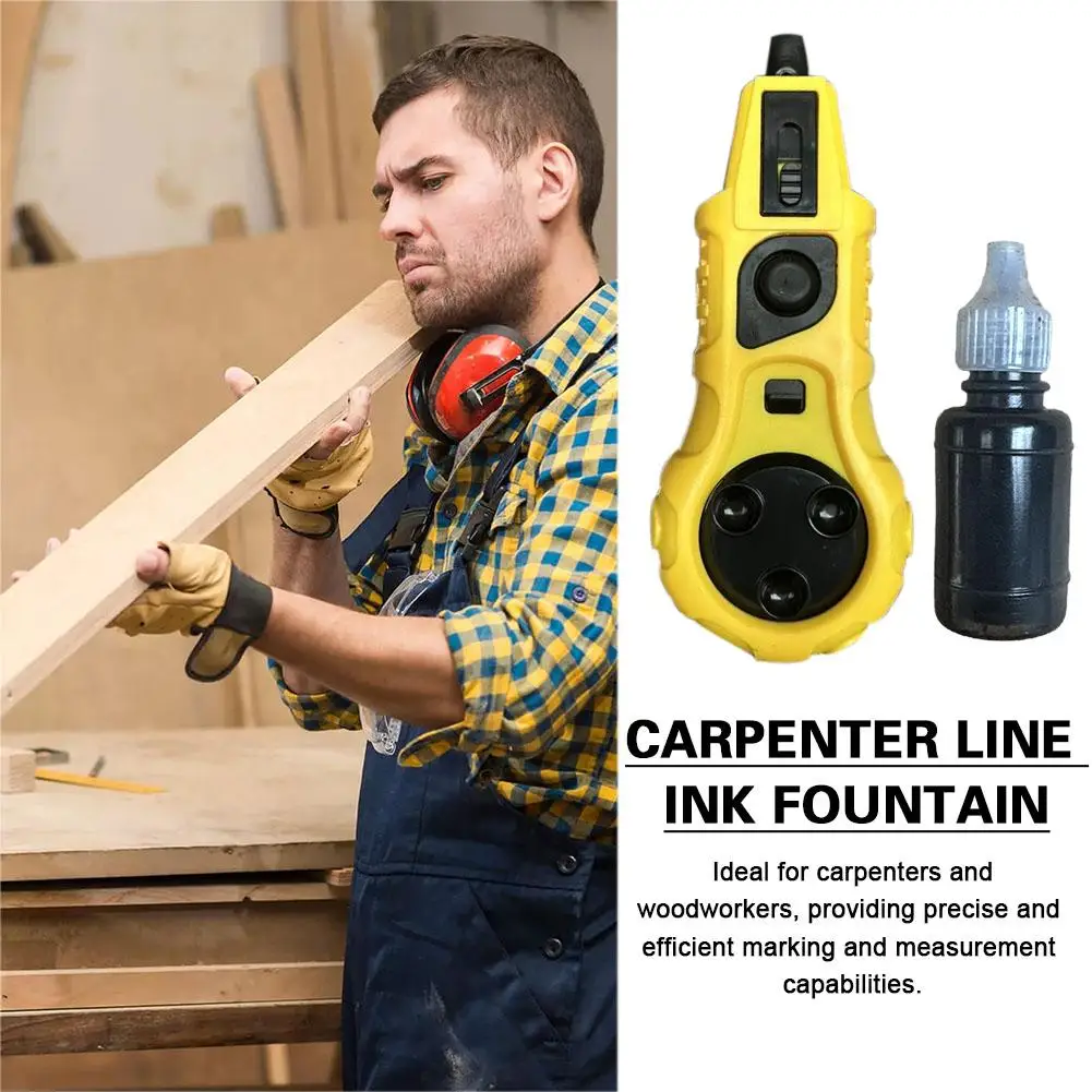 Construction Ink Fountain Scribe Automatic Take-up Mini Tool Callback Kit Line String Woodworking Marker Chalk Reel I4R6