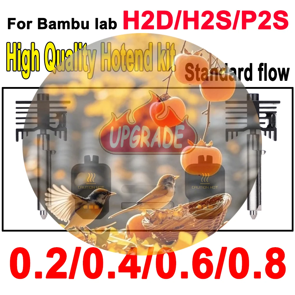 

Upgrade Hotend For Bambu Lab P2S/H2S/H2D hotend for Bambulab P2S Nozzle Hotend Kit Quality P2S Accessories
