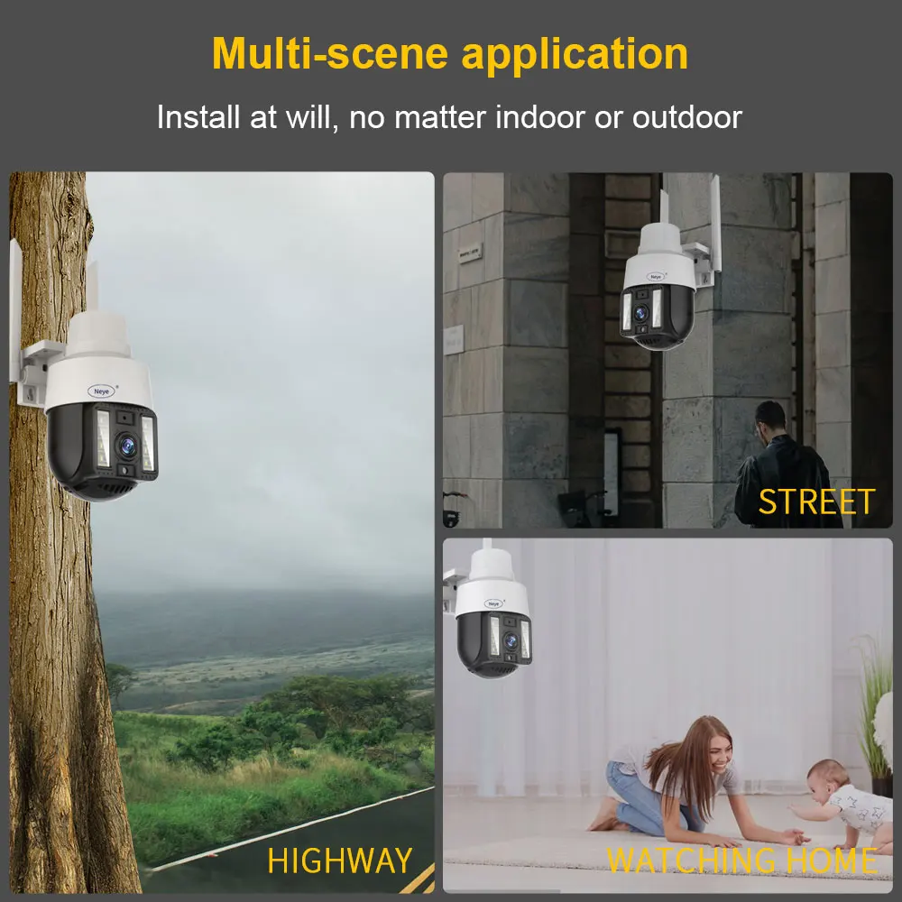 8MP/4K 5G Wireless WiFi Camera Outdoor Rainproof 5x Digital Zoom Head IP Camera Audio CCTV Security Monitoring Camera