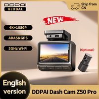 DDPAI Z50 Pro Dash Cam  4K Car DVR Night Vision Voice Control 5GHz Wi-Fi GPS ADAS 24h Parking mode Front and Rear Camera