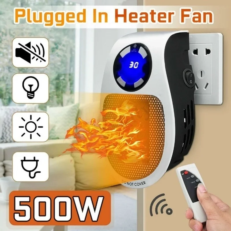 

Portable 500W Mini Electric Heater - Fast Heating Fan for Winter Warmth