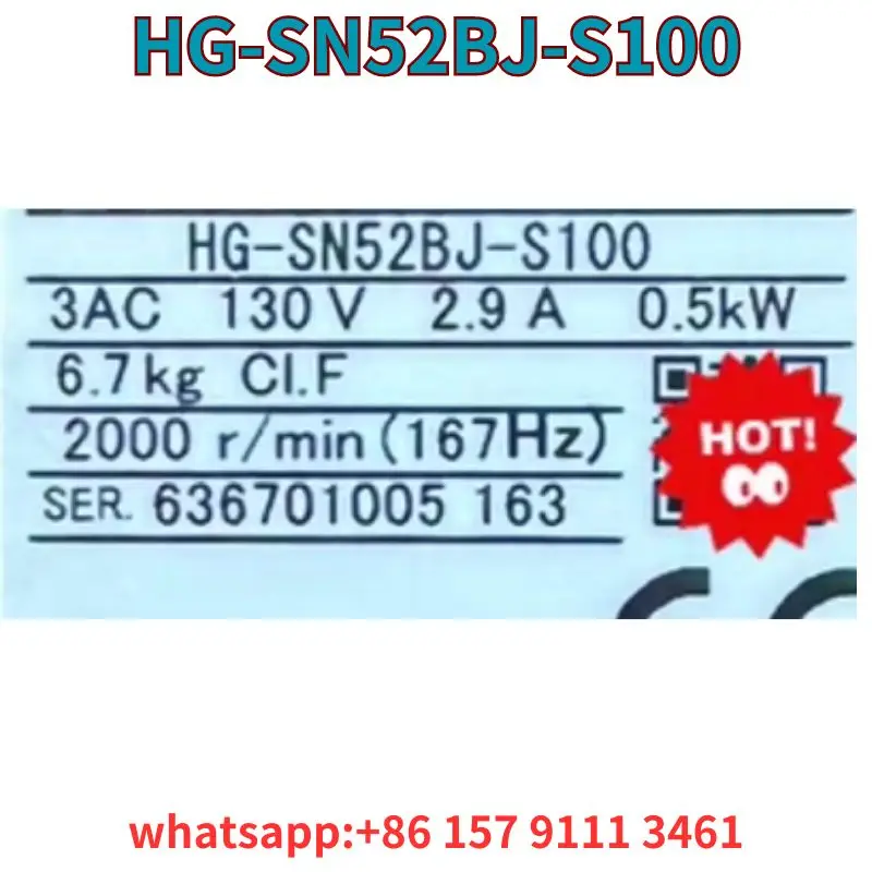 Second hand HG-SN52BJ-S100 motor tested as brand new and intact