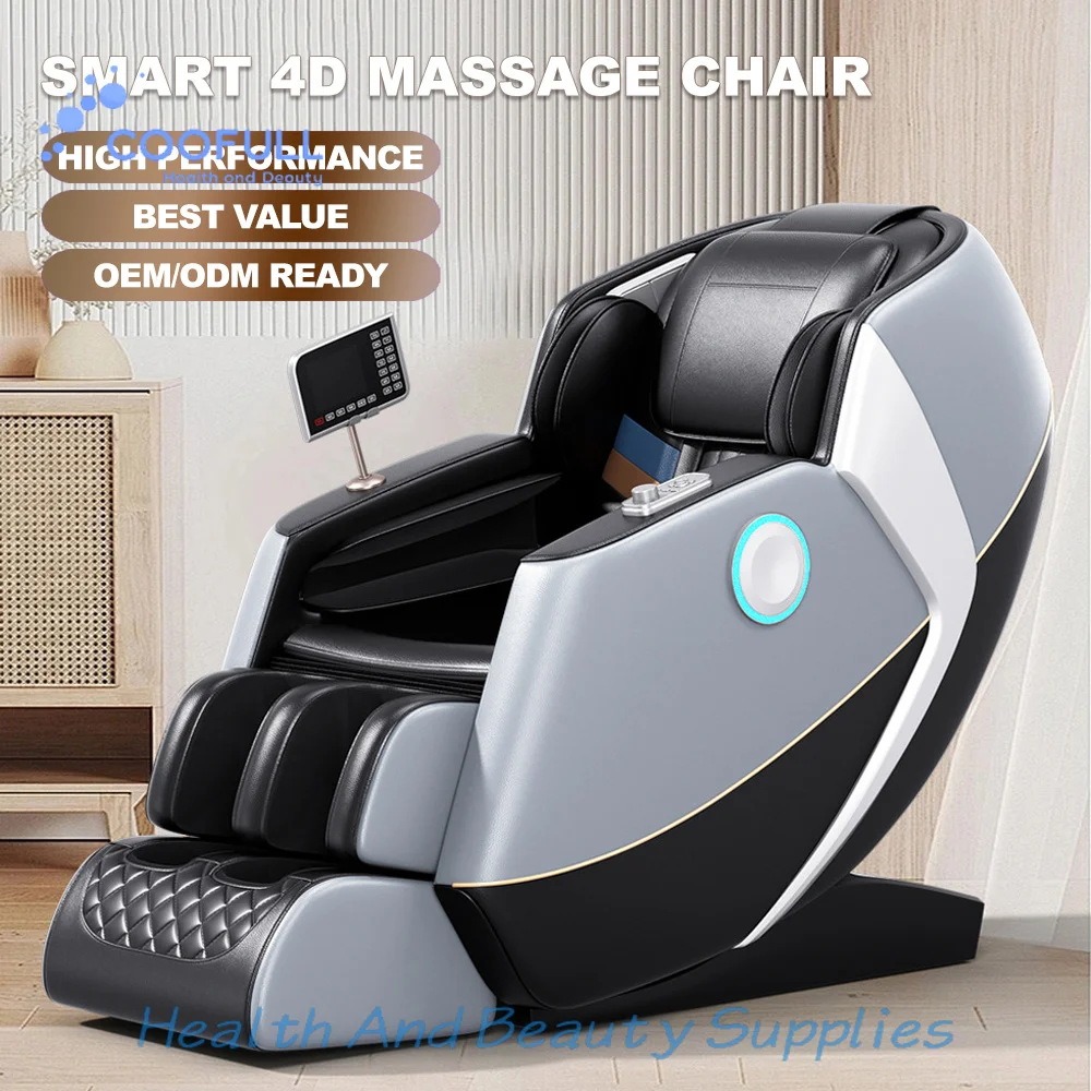 Coolfull Deep Relief Luxury Extended Track Massage Chair Full Body Airbag Compression Seating for Relieve Sitting Fatigue