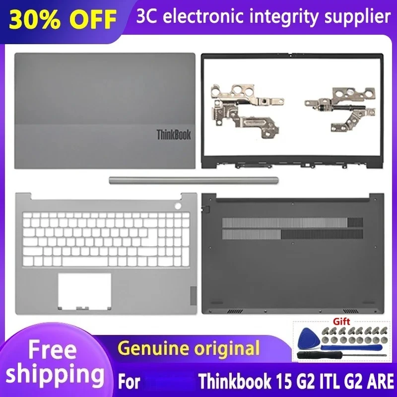 

Оригинальный чехол для ноутбука Thinkbook 15 G2 ITL 15 G2 ARE, задняя крышка ЖК-дисплея, передняя рамка, петли, упор для рук, нижняя часть корпуса 5CB1B34809
