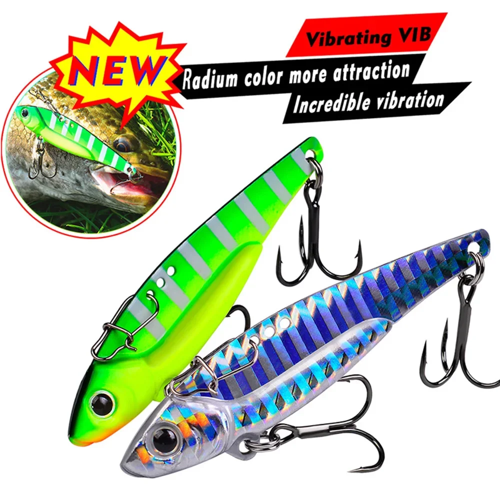 1 Pc VIB Fishing Lure Artificial Blade Metal Sinking Spinner Crankbait Vibration Bait Swimbait Pesca for Bass Pike Perch Tackle