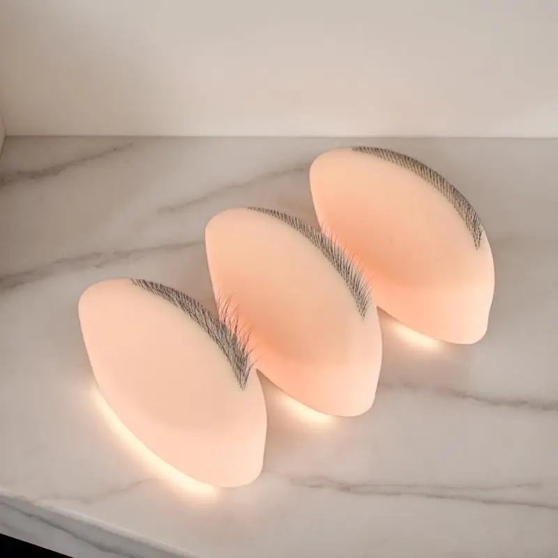 1 pz modello in silicone per pratica ciglia con estensioni ciglia realistiche, strumento riutilizzabile per l'estensione delle ciglia