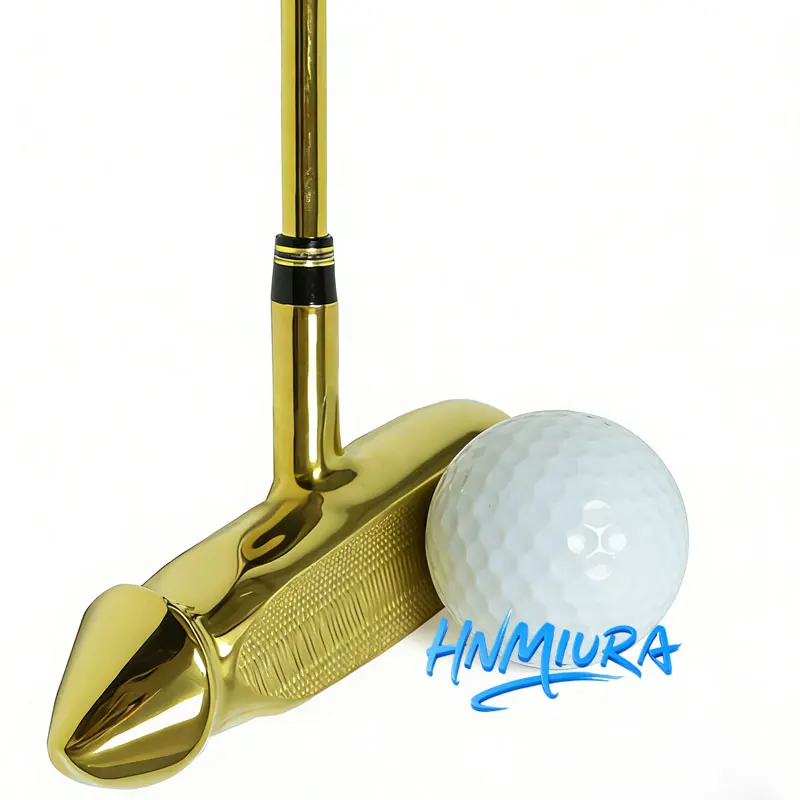 Fotografia 4: Tacos de Golfe Unissex, Putter de Golfe Dourado para Destros, Putter de Golfe com Formato Especial, Eixo de Aço, Comprimento de 33, 34 ou 35 Polegadas