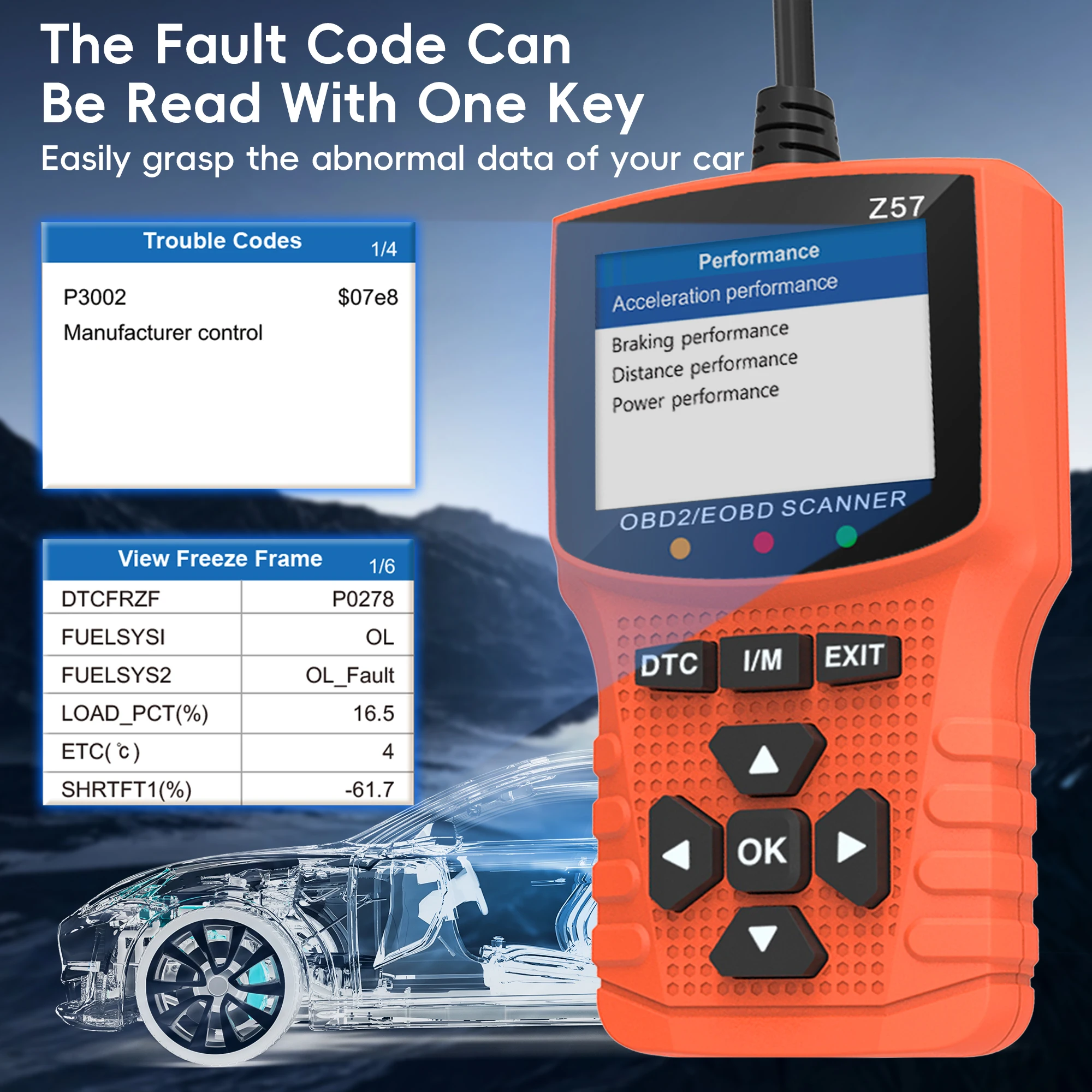 الماسح الضوئي obd2 البيانات المباشرة ميكانيكي المهنية obdii/EOBD أداة قارئ رمز التشخيص ، فحص ضوء المحرك ، أدوات مسح السيارة #5