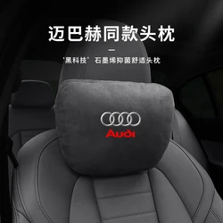 For Audi A1 A3 A4 A5 A6 A7 A8 Q3 Q5 Q7 Q8 RS4 RS5 S3 S4 S5 Suede Car Headrest Neck Support Seat Lumbar Cushion Soft Neck Pillow