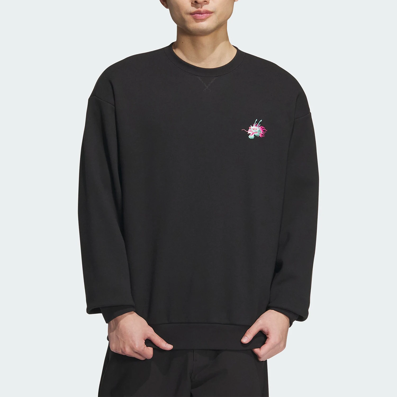 

Adidas genuine New Men's Round Neck Casual Sport Knit Sweatshirt JE6107