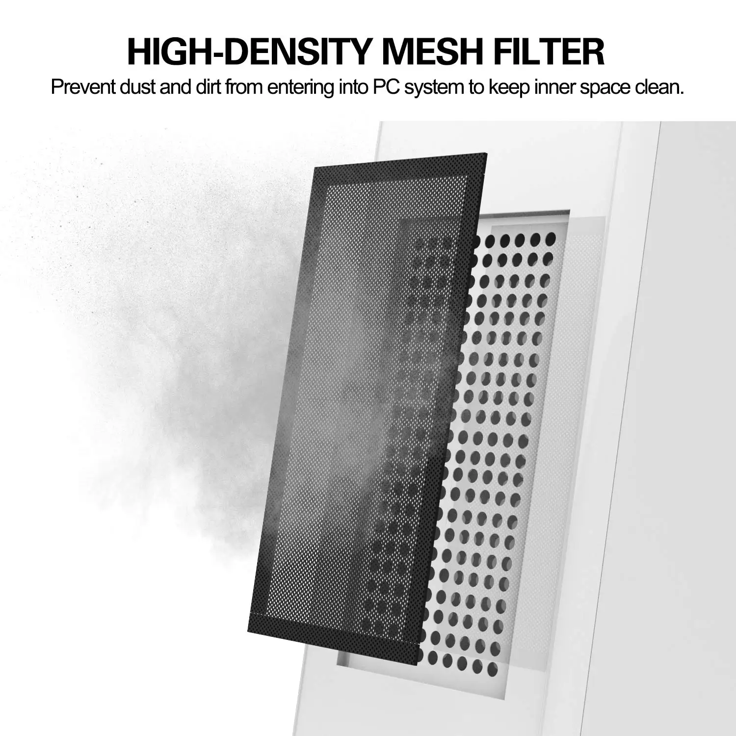 12x12cm 12x24cm Magnetic PC Fan Dust Filter Mesh PVC Cover Dustproof Cooler Fan Filter with Magnetic Frame for Computer Case