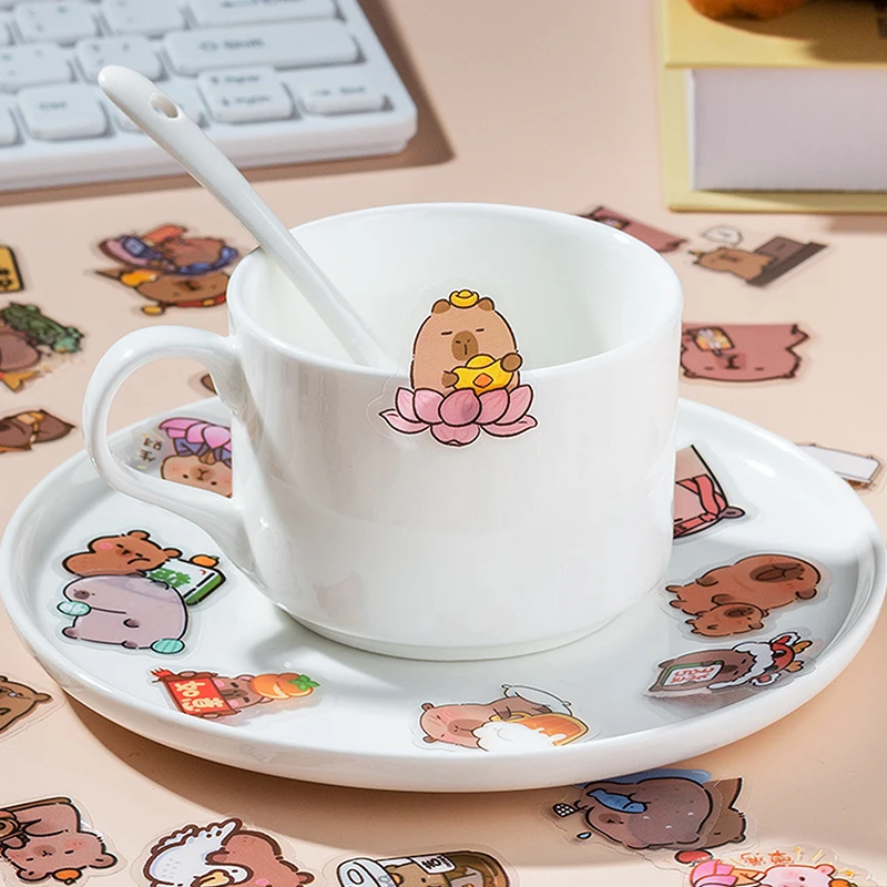 50ชิ้นสติกเกอร์การ์ตูนน่ารักน่ารักสำหรับผู้หญิงหญิงสาวสติกเกอร์กันน้ำใสสติ๊กเกอร์ตกแต่งไดอารี่