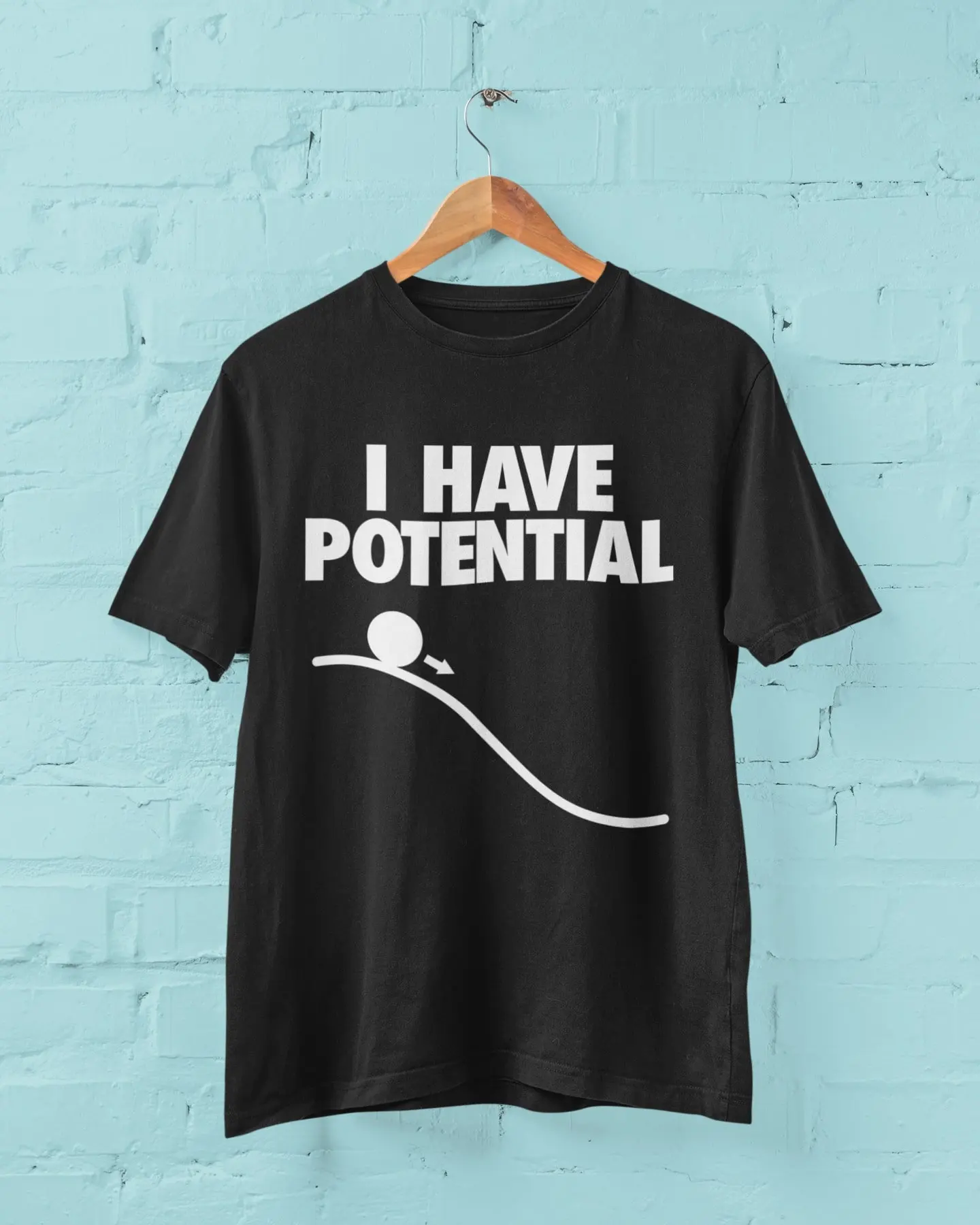

J'ai Un Potentiel Drôle Scienc Graphic Printing Summer Luxury Brand Cotton Men's and Women's T-Shirts Short Sleeve Trend