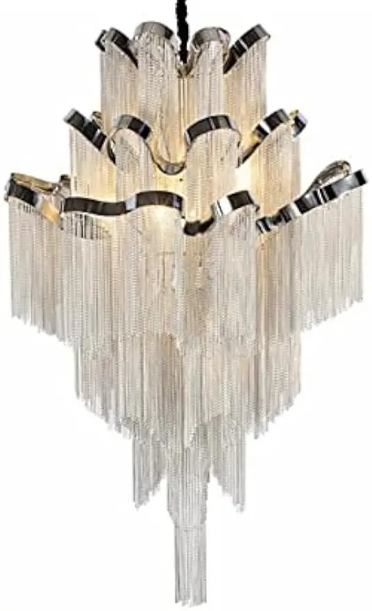 

Bedroom Chandelier, Ceiling Pendant Light Shade Chandelier Lamp Base for Dining Hall Hotel Restaurant,Warm Romantic White