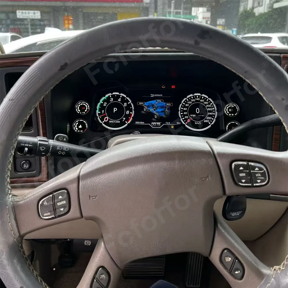 Update 12.3 Inch LCD Digital Cluster For Cadillac Escalade 2003-2006 Car Instrument Dashboard Panel Cockpit Speedometer Screen