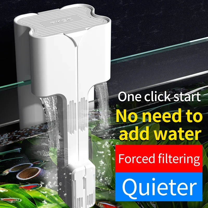 Aquarium 3-in-1 Waterfall Wall-mounted Filtration System 220v Fish Tank Filter External Filter Bucket