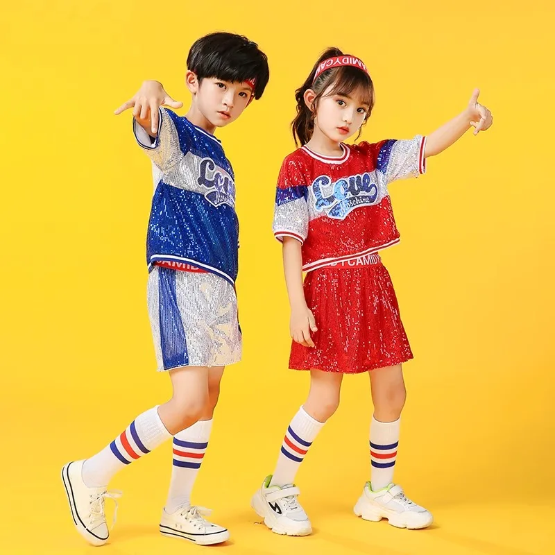 Children's jazz dance costumes, cheerleading hip-hop costumes for elementary school students in June 1st Kindergarten