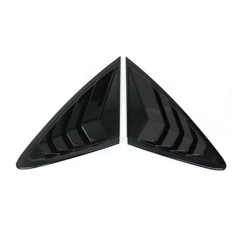 Car Rear Window Louver Shutter Cover Trim for Byd Seal 2022 Window Side Vent Trim(Bright Black)