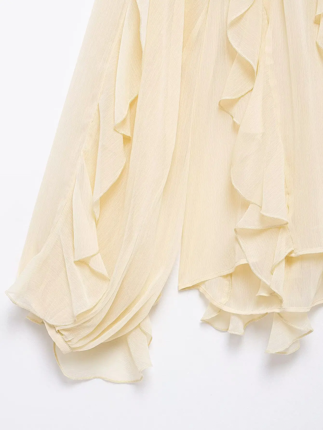 Frauen Casual Rüschen Hemd Lose Spitze Up Aushöhlen V-ausschnitt Tops 2025, Frühling Blusen Frauen Kleidung – Detail 6