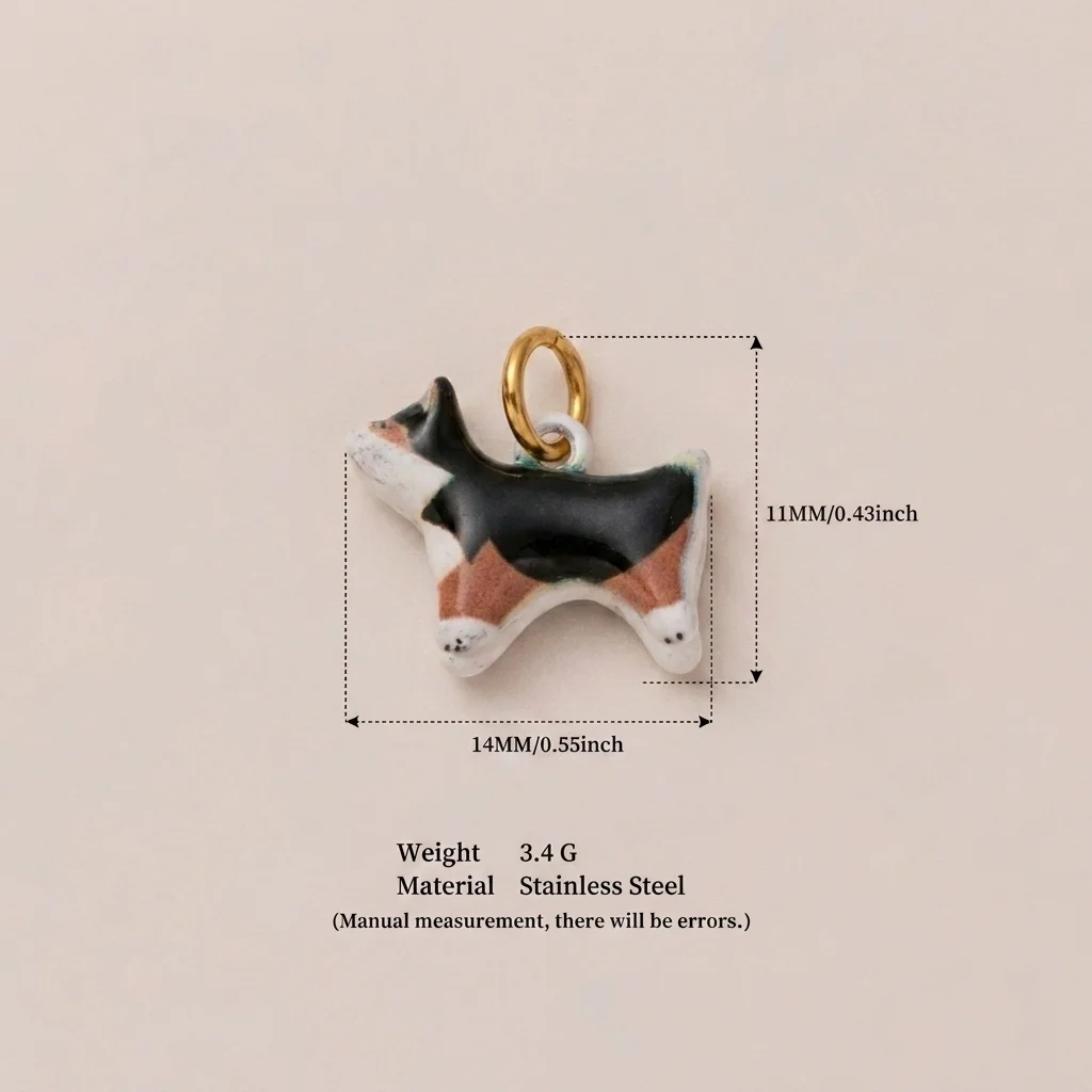 Neue Cartoon Niedliche Kaninchen-Pony 316 Edelstahl Wasserdichte Farbbeständige DIY-Anhänger für Schmuck – Detail 6
