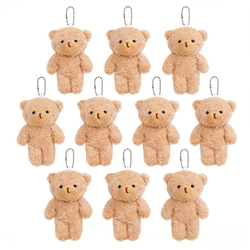 10 Stück Mini Plüschbären Niedliche Tierfiguren Kleine Bären-Puppen Spielzeug Schlüsselanhänger Taschenanhänger Ornament Weiches Stofftier Mädchen Party Geschenk – Detail 8