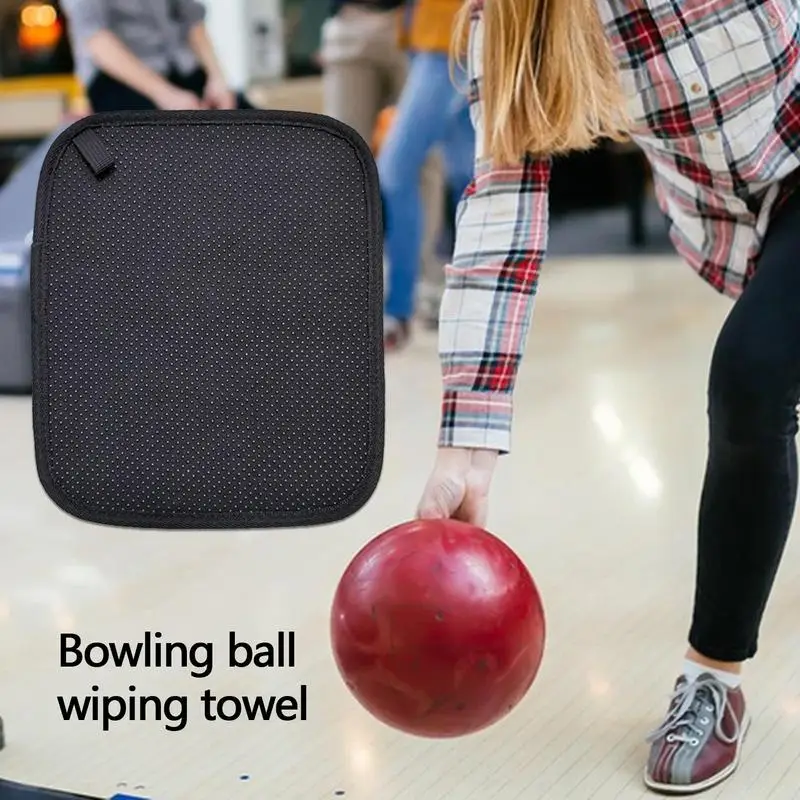 Microfiber Bowling Cleaning Towel Microfiber Bowling Shammy Pad With EZ Grip Non-Slip Bowling Ball Shammy Pad For Cleaning