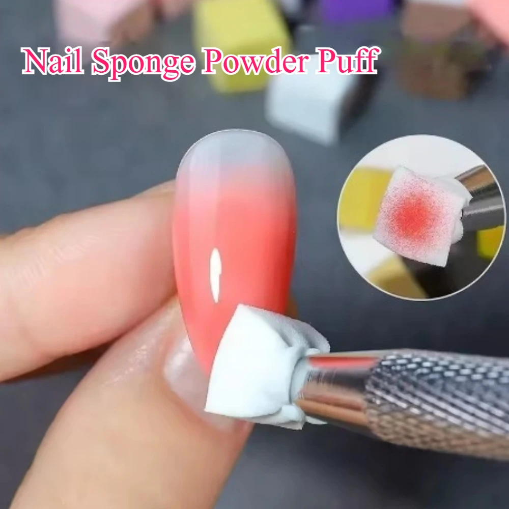

50Pcs/bag Mini Square Nail Sponge Powder Puff Nail Buffer Block Gradient Sponge Nail Brush Cosmetic Tools Accessories