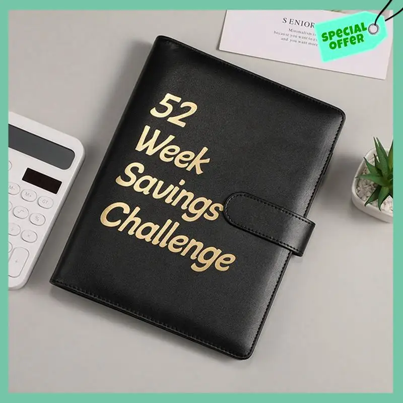 A95Q-52 Папка-переплет для экономии денег на неделю с денежными конвертами для экономии, Папка для экономии бюджета А5 Книга-розовая прочная