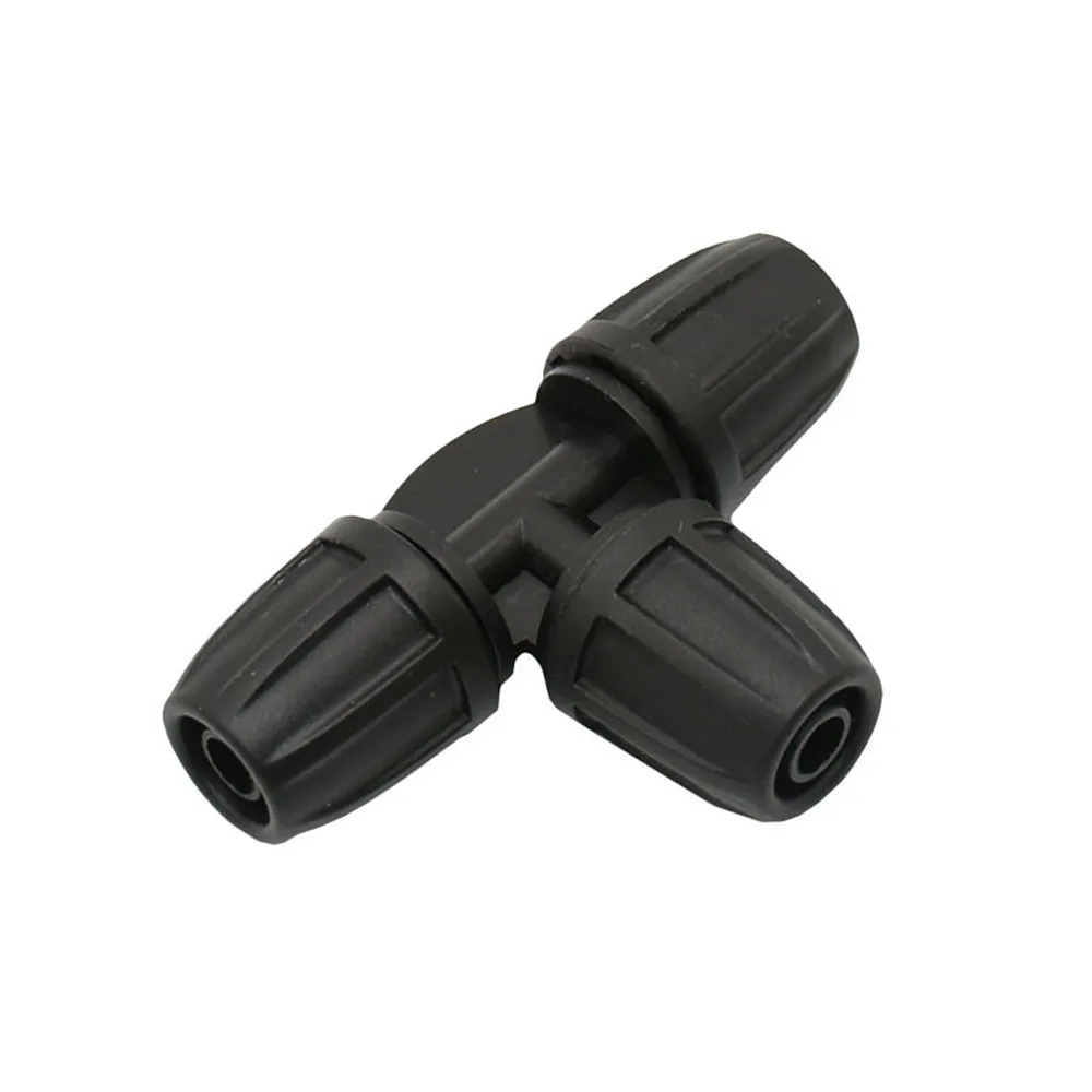 

3/8" Garden Hose Tee 8/11 Hose T Barb Connector 3 Way Water Splitter Thread Lock Irrigation Adapter 2Pcs